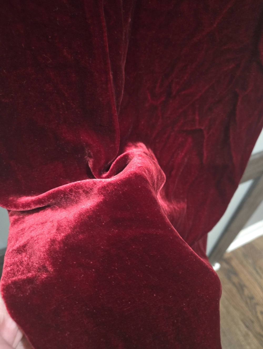 Reformation Pennington Dress Red Velvet Size 6 **read Description - Picture 5 of 11